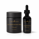Load image into Gallery viewer, Black Tabor Olive beard care products on a white background
