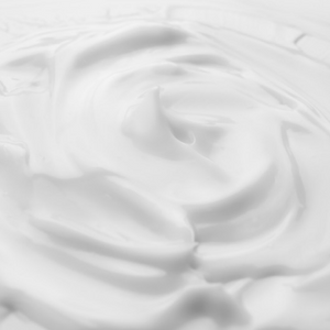 White lotion in swirls